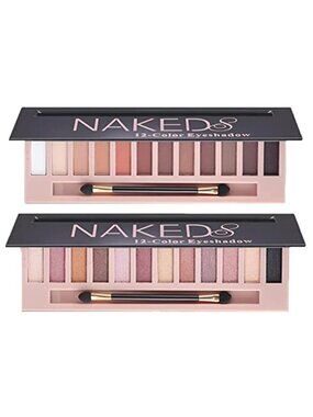BestLand 2 Pack 12 Colors Makeup Nude Colors Eyeshadow Palette Natural Nude